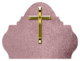 DARAY L 510 GD SH OR Gold Single Cross Shimmer Orchid Background